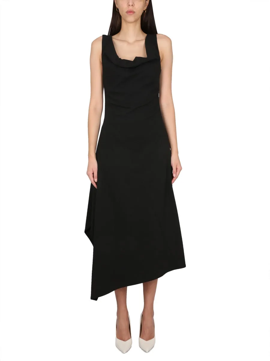 Asymmetrical Midi Dress sold by Wanan Luxury