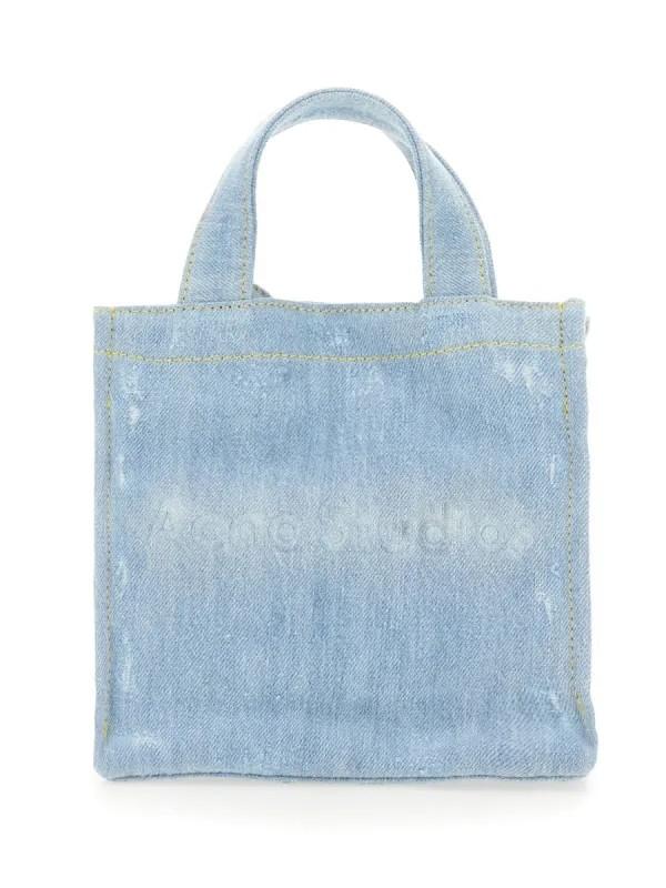 Mini Denim Shopper Bag With Logo made by Acne Studios