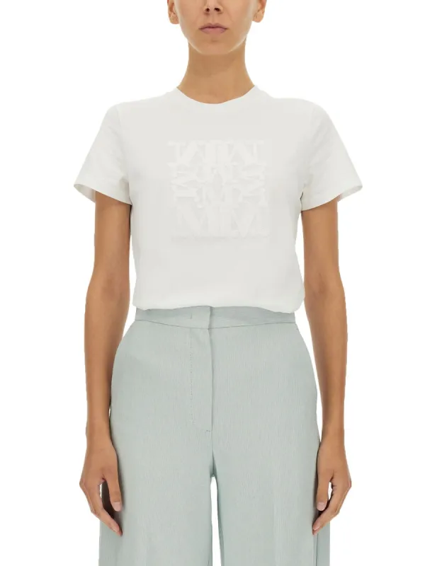 T-Shirt With Logo Patch made by MaxMara