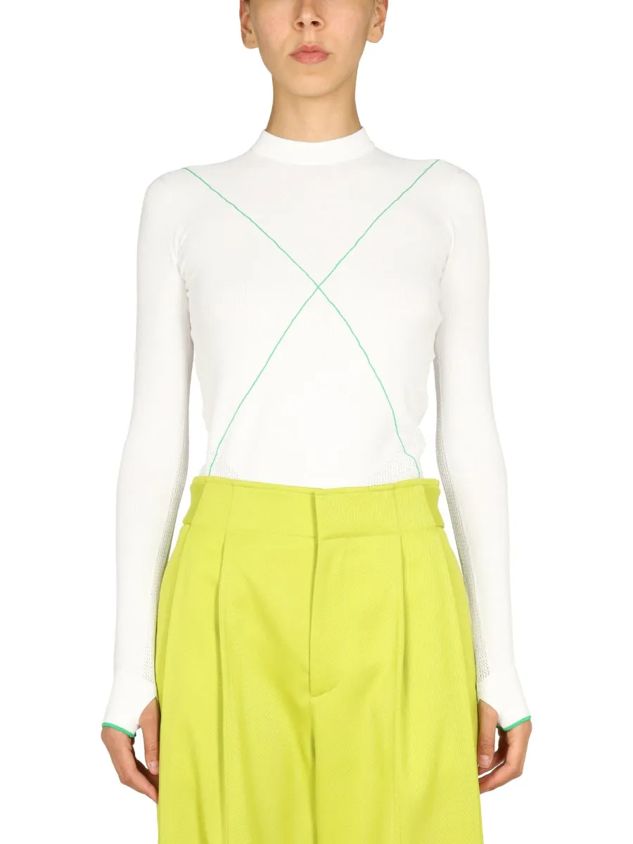 Contrasting Seams Sweater sold by Wanan Luxury