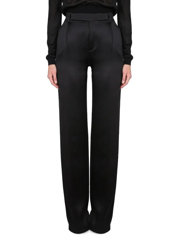 Satin Flared Pants made by Yves Saint Laurent
