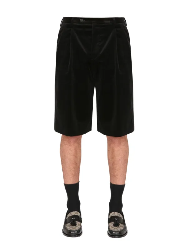 Stretch Velvet Shorts made by Gucci
