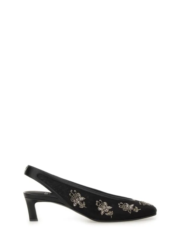 Slingback With Embroidery made by Fendi