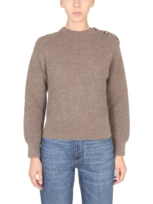 Alpaca Knit With Chevron Pattern made by Bottega Veneta