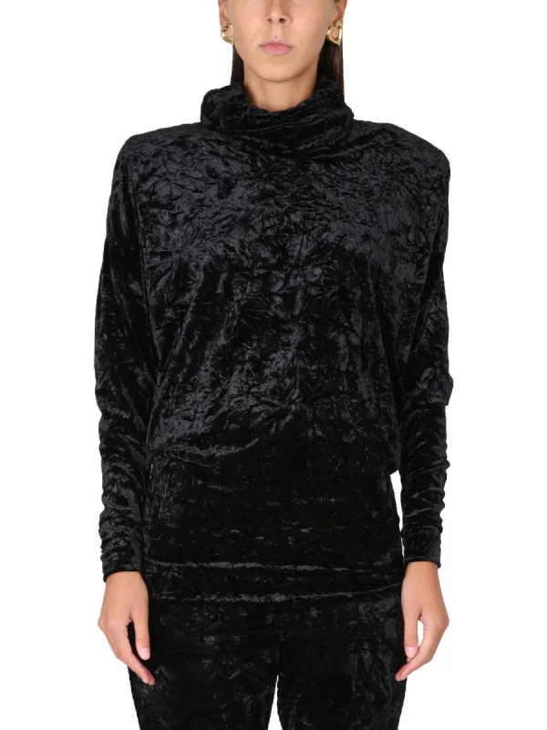 Velvet Turtleneck Top made by Yves Saint Laurent