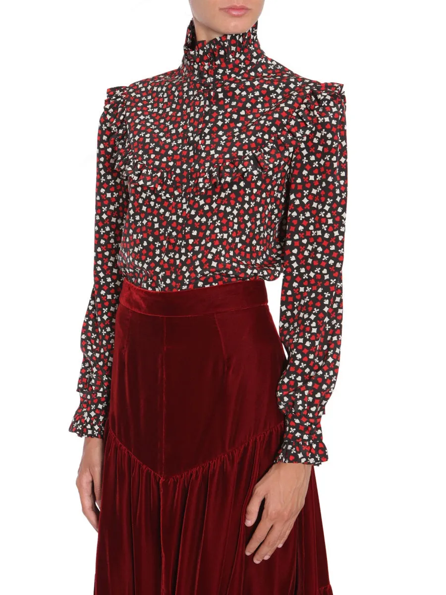 Stand Up Collar Blouse sold by Wanan Luxury product image thumbnail 4