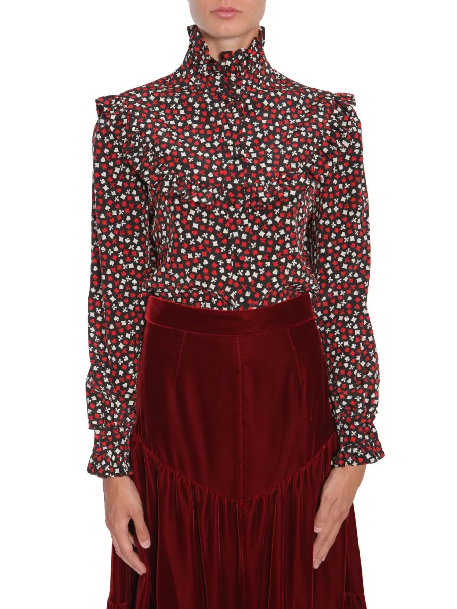Stand Up Collar Blouse sold by Wanan Luxury