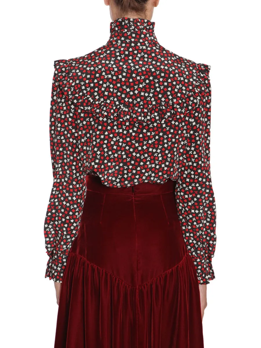 Stand Up Collar Blouse sold by Wanan Luxury product image thumbnail 5