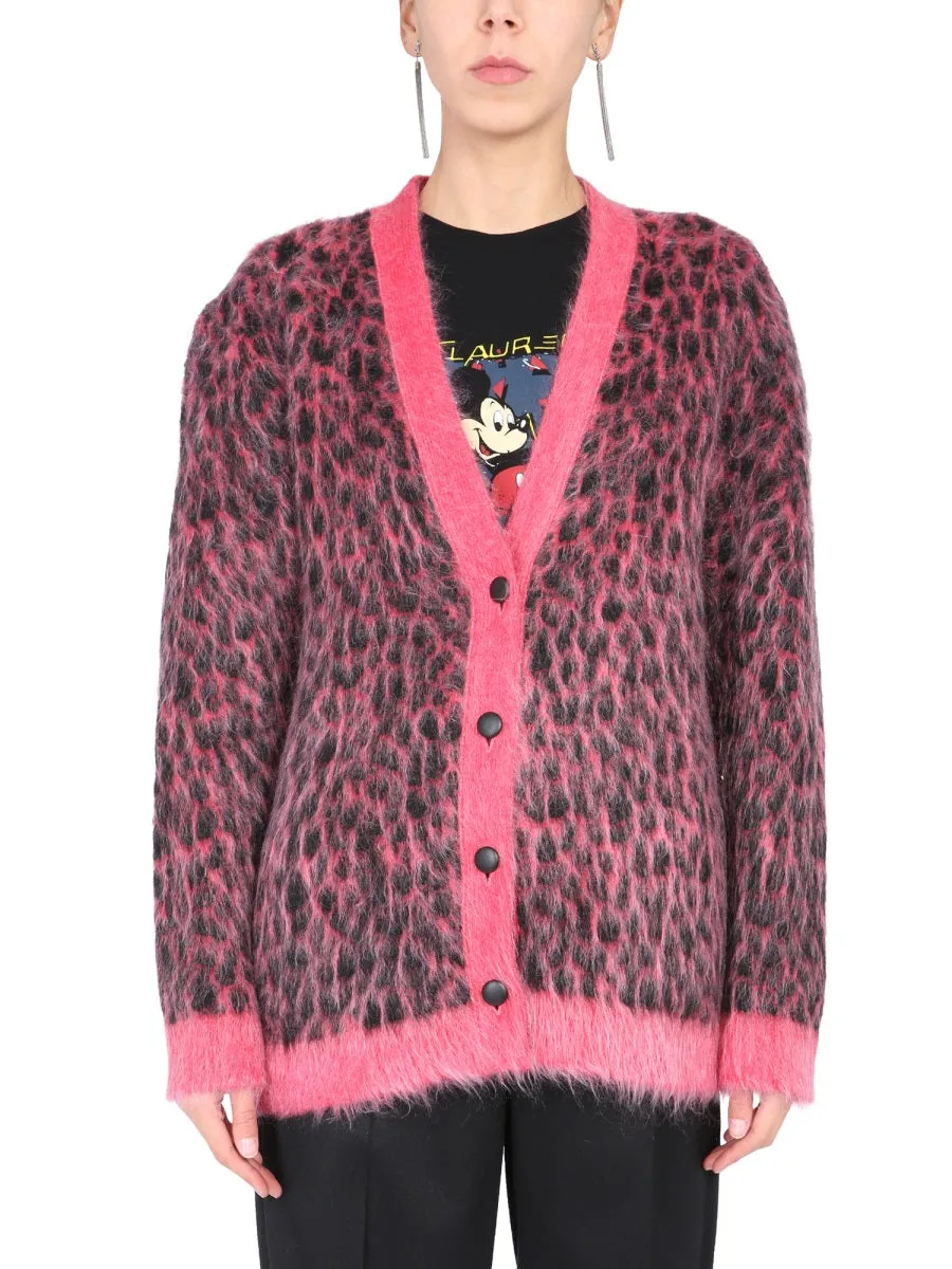 Leopard Jacquard Cardigan sold by Wanan Luxury