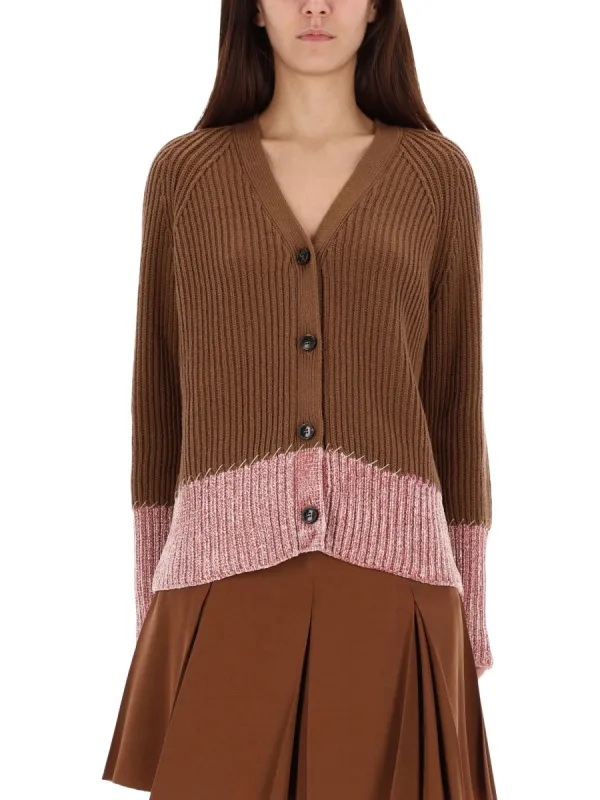 Cardigan With "Color Block" Pattern made by Marni