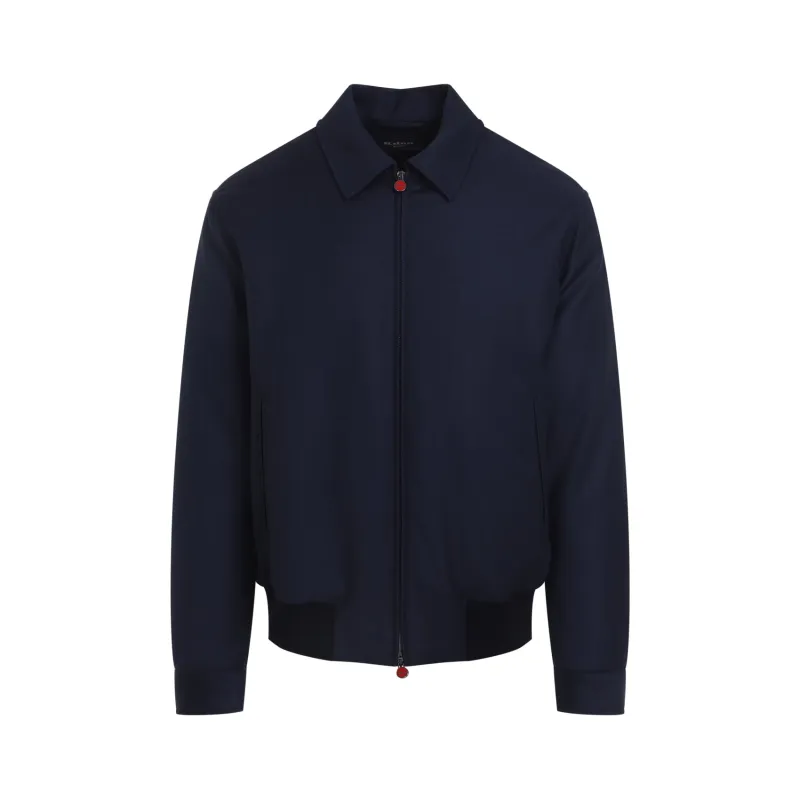 Bomber Jackets Blue made by Kiton