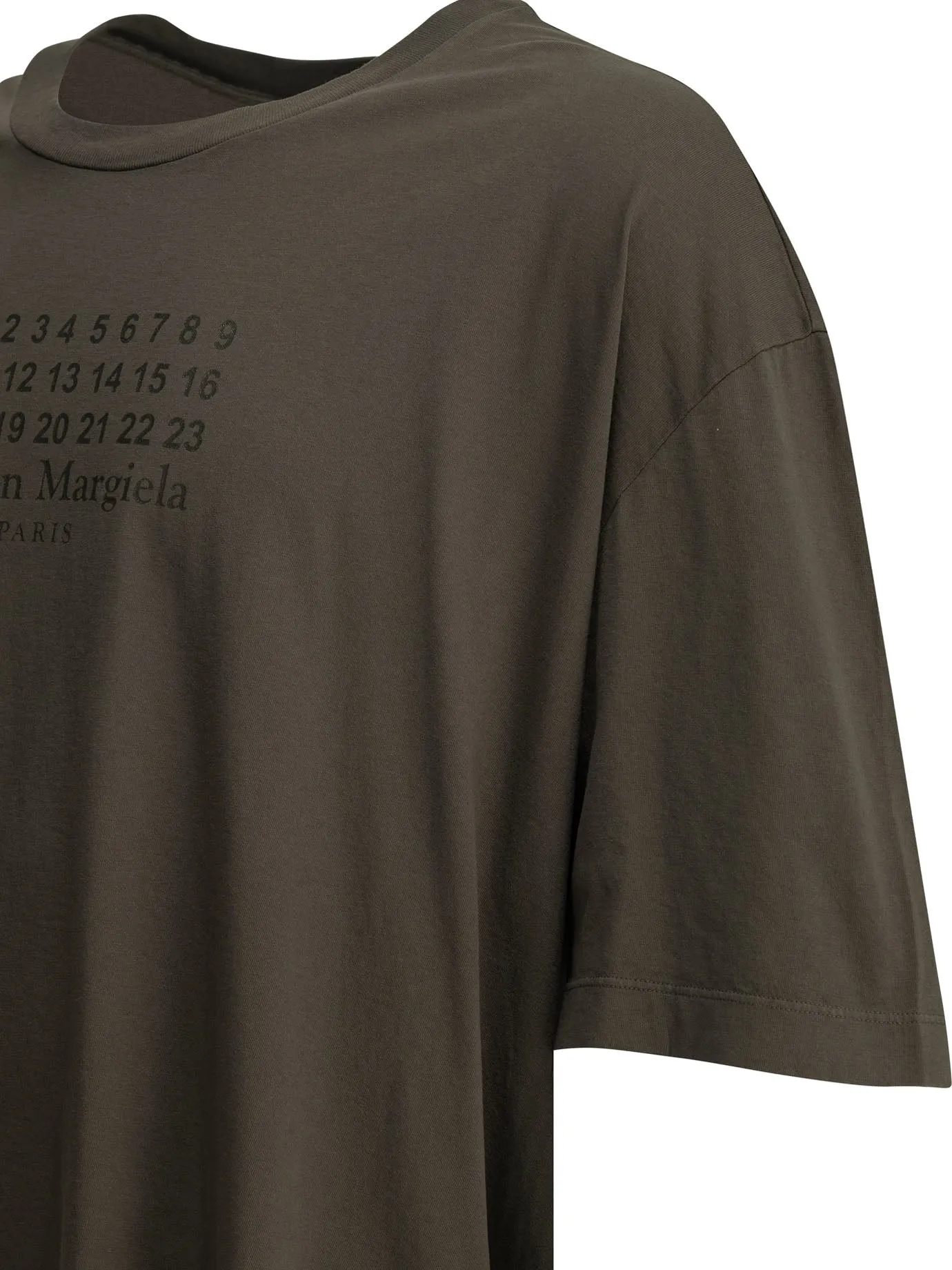 Crew-Neck T-Shirt With Logo T-Shirts Grey sold by Wanan Luxury product image thumbnail 4