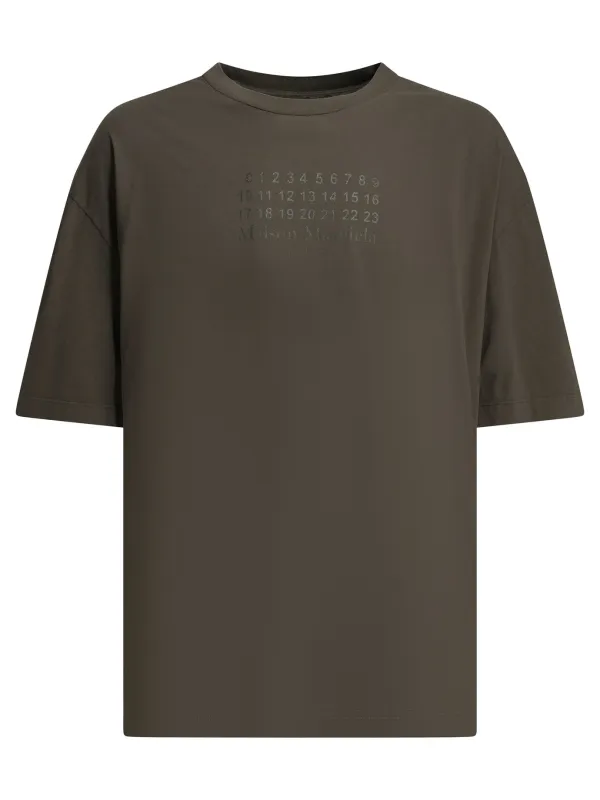 Crew-Neck T-Shirt With Logo T-Shirts Grey made by Maison Margiela