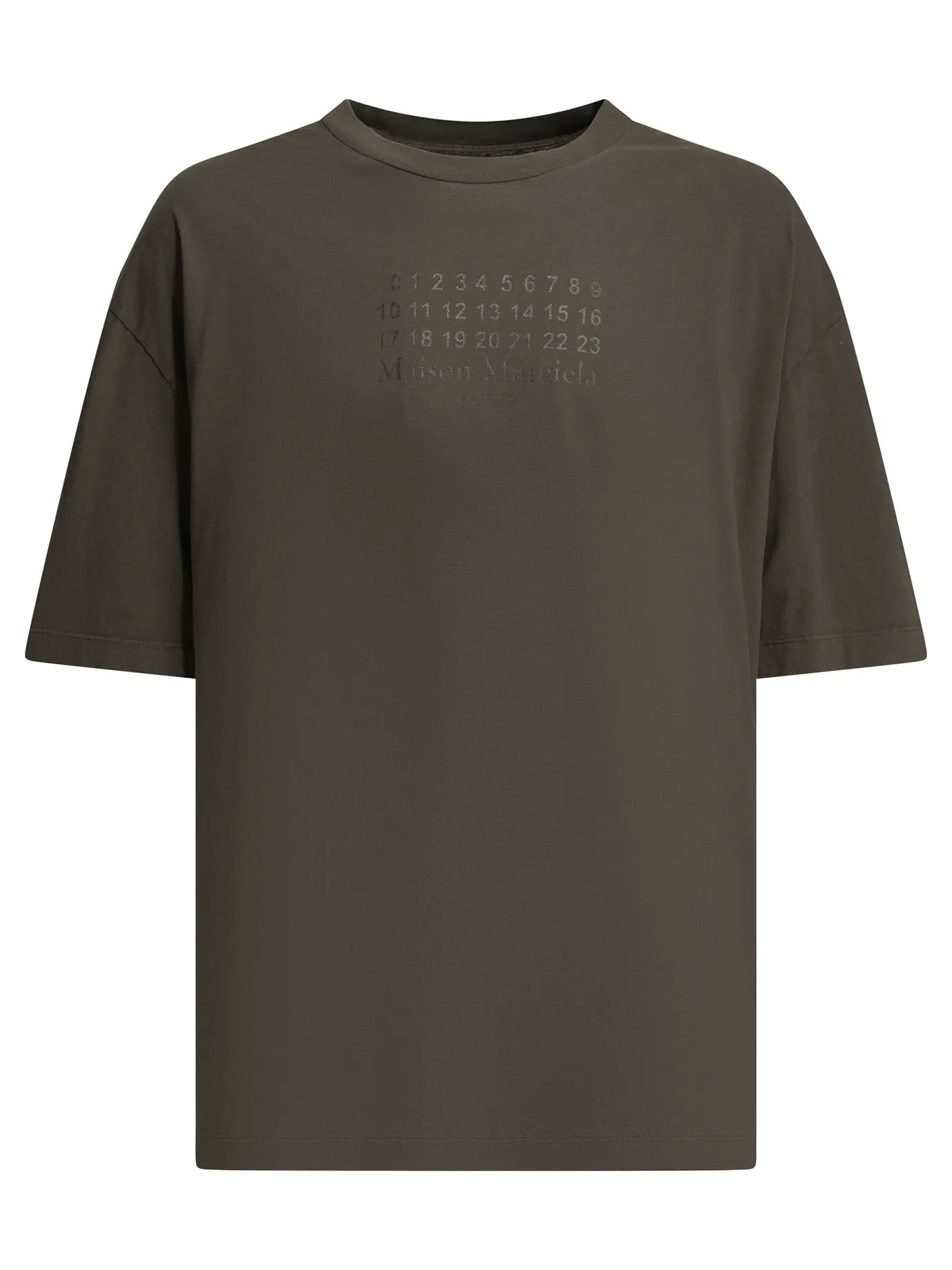 Crew-Neck T-Shirt With Logo T-Shirts Grey sold by Wanan Luxury