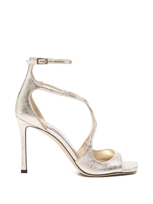 Azia Leather Heel Sandals made by Jimmy Choo