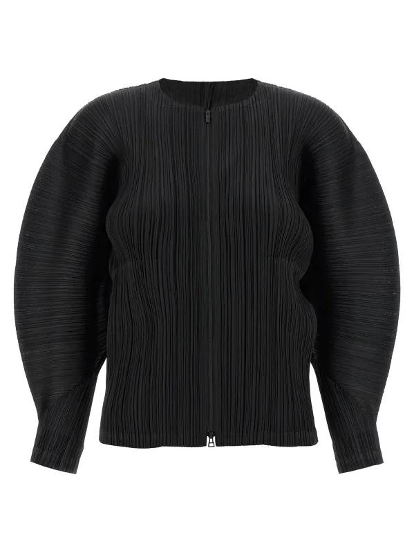 Monthly Colors: April Puffer Jackets Black made by Issey Miyake
