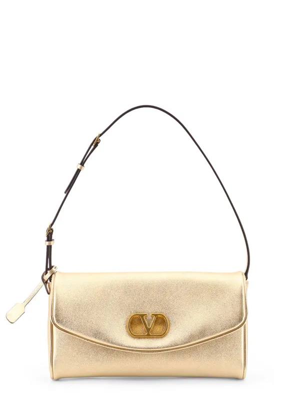 Devain Laminated Leather Shoulder Bag made by Valentino Garavani