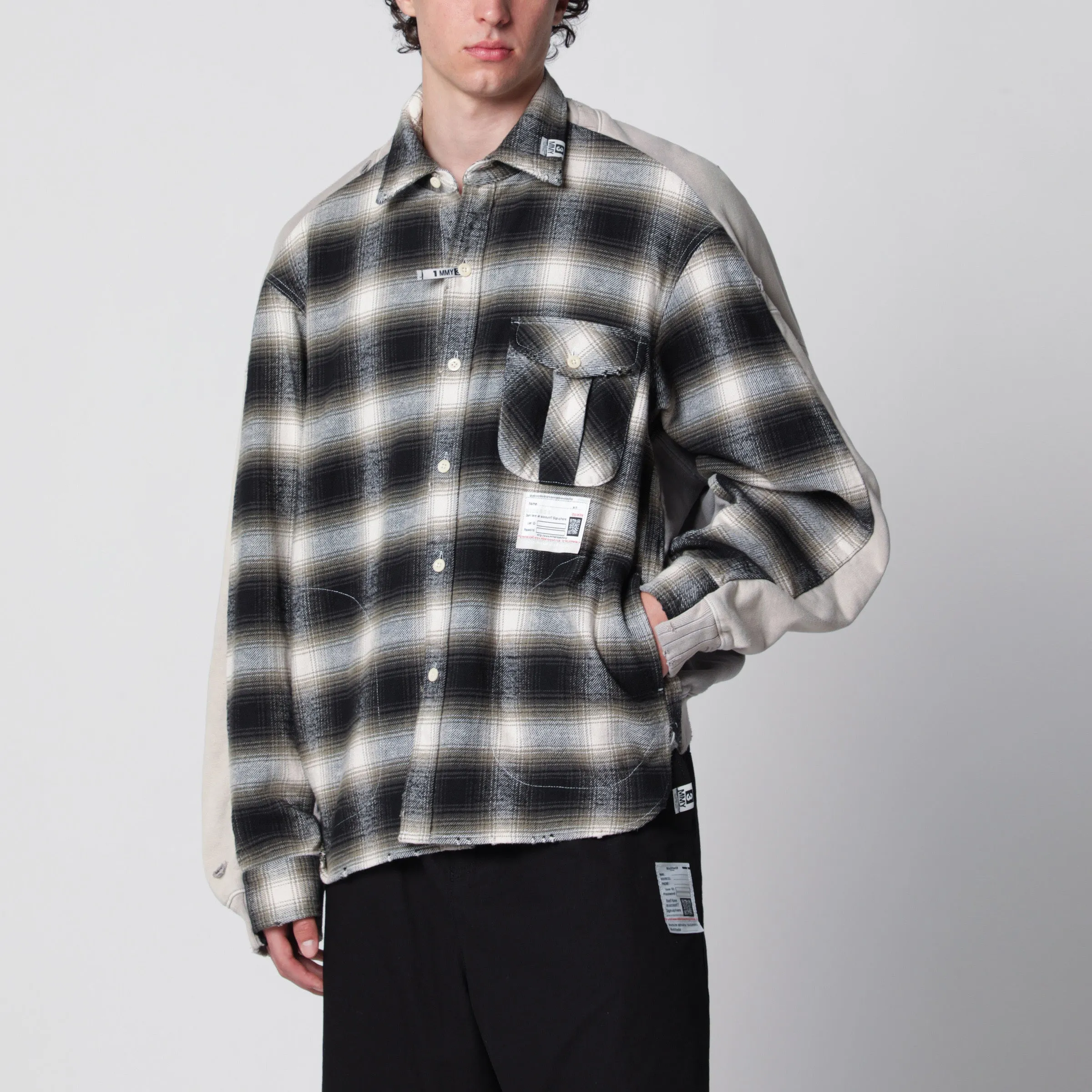 Reversible Shirt Jacket In Black/White French Terry sold by Wanan Luxury