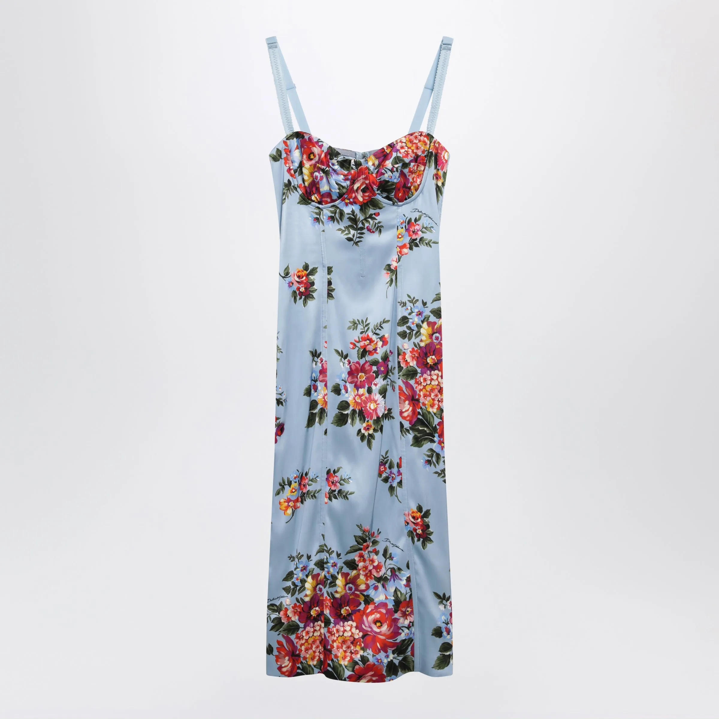 Midi Dress In Twill With Floral Print sold by Wanan Luxury