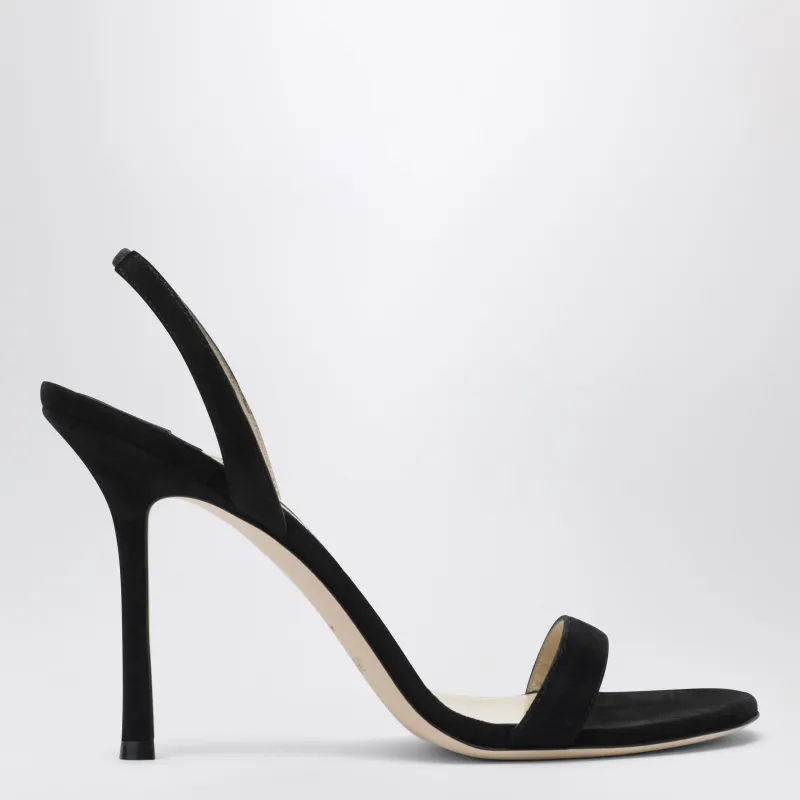 Jenn 100 Black Suede Sandals made by Jimmy Choo