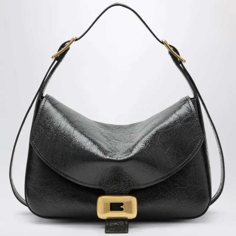 Medium Clicca Shoulder Bag In Lambskin Leather, Black made by Balenciaga