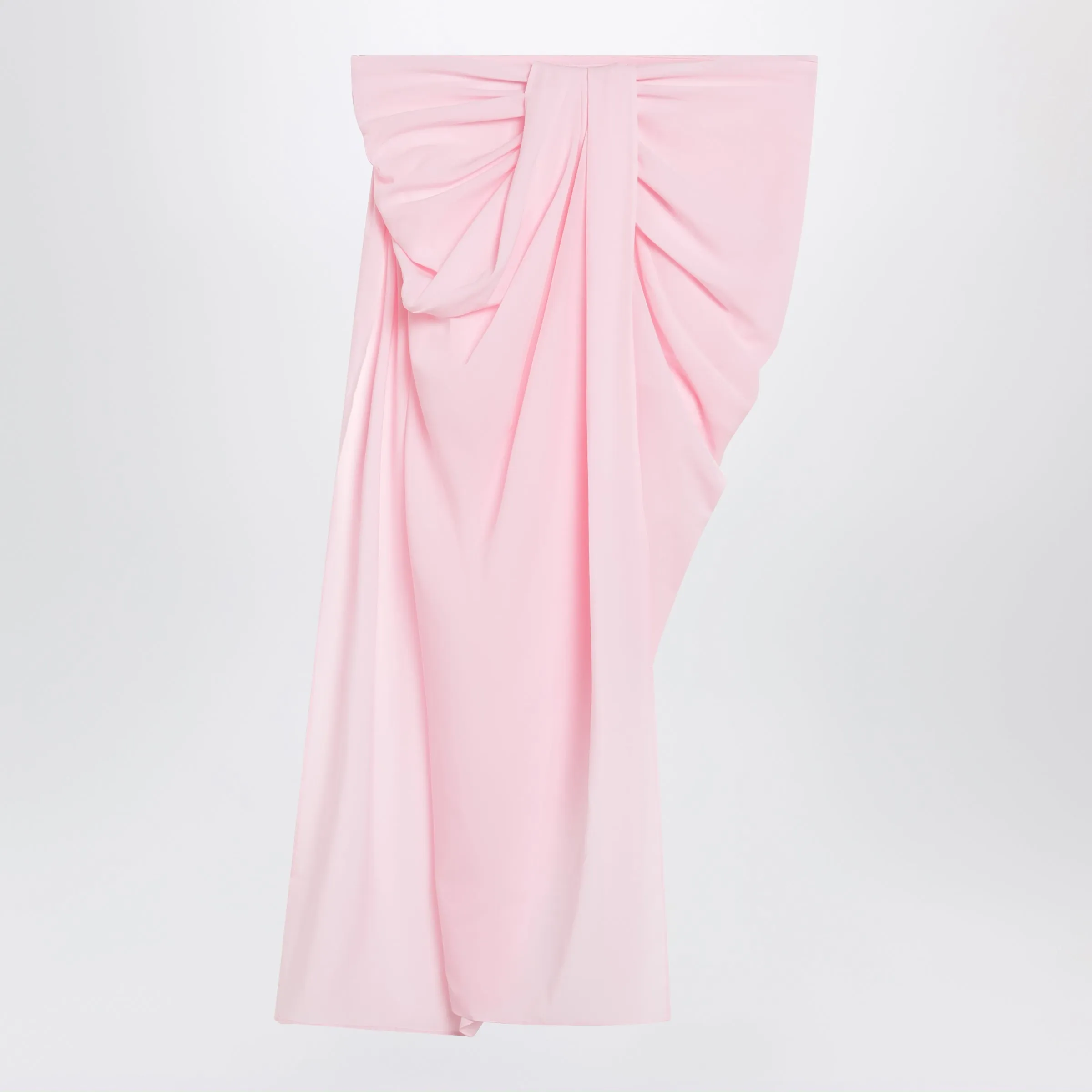 Light Pink Asymmetric Pareo Skirt sold by Wanan Luxury