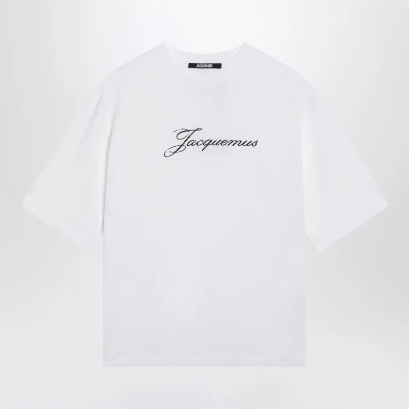 White T-Shirt With Logo Print made by Jacquemus