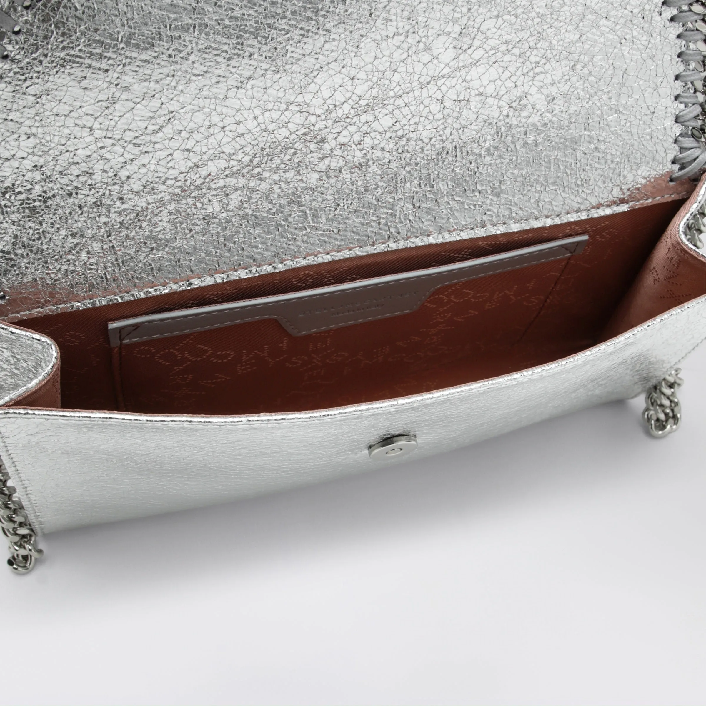 Falabella Metallic Silver Crossbody Wallet Bag sold by Wanan Luxury product image thumbnail 3