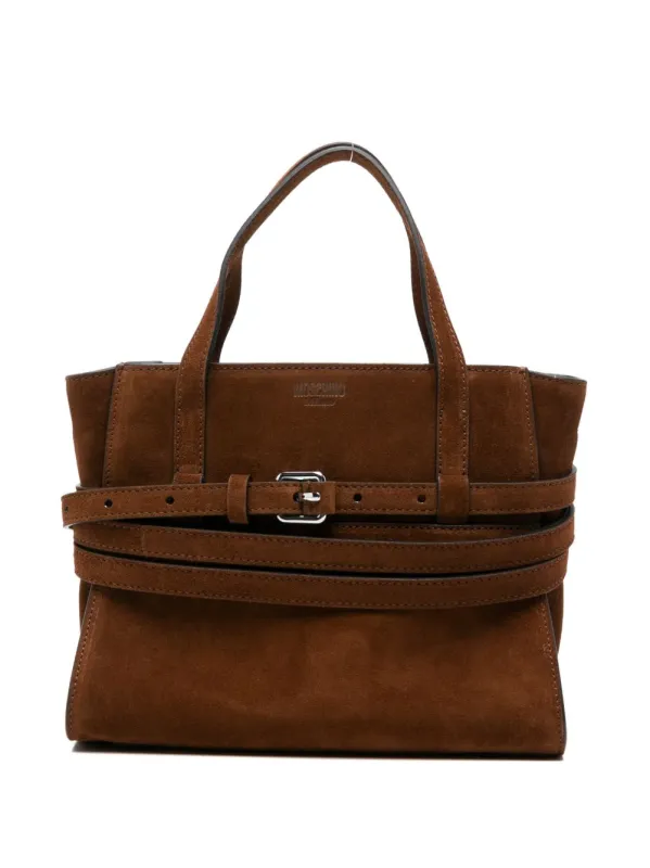 Tie Me Small Leather Handbag made by Moschino