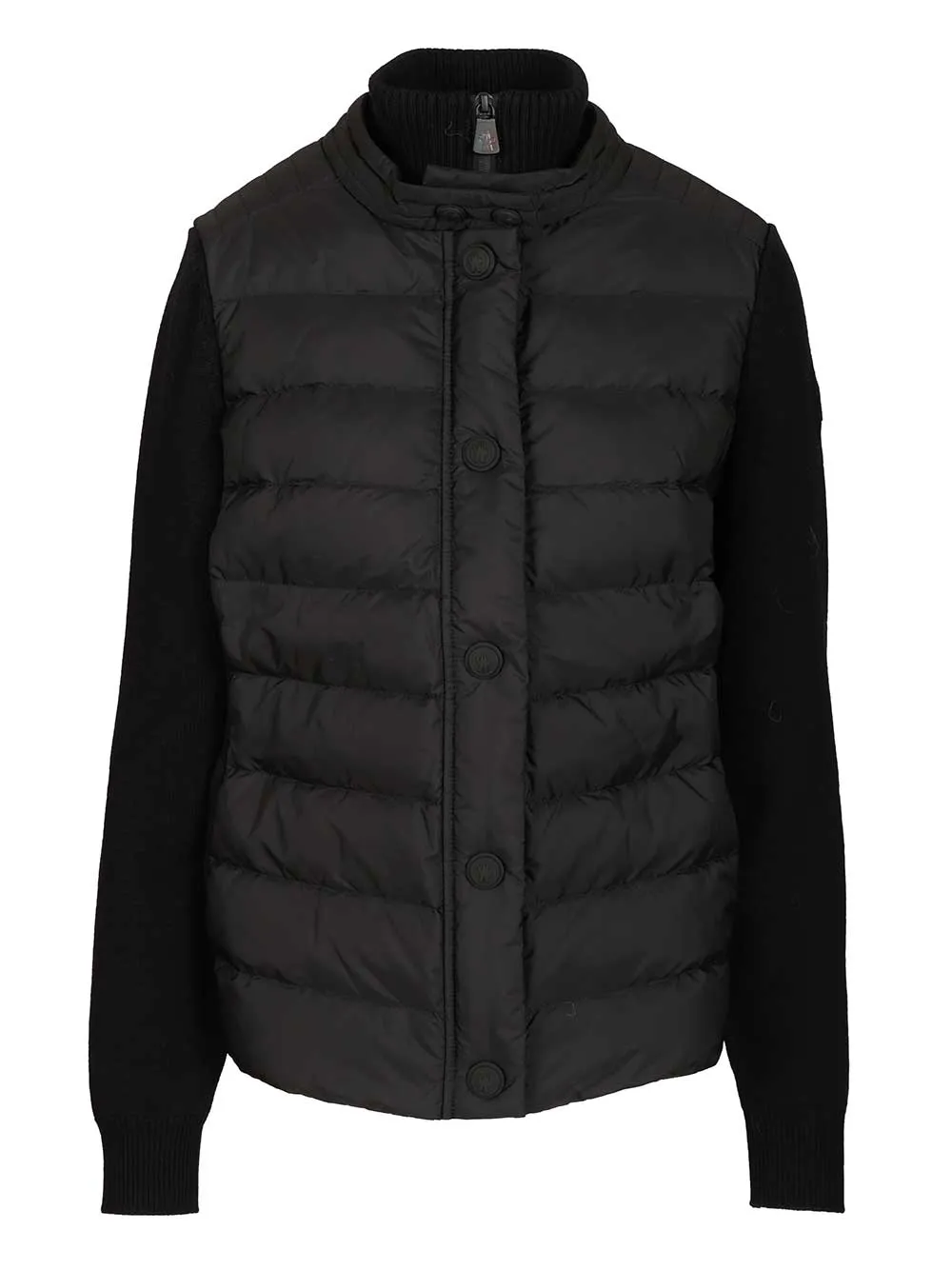 Padded Wool Cardigan Coats Black sold by Wanan Luxury