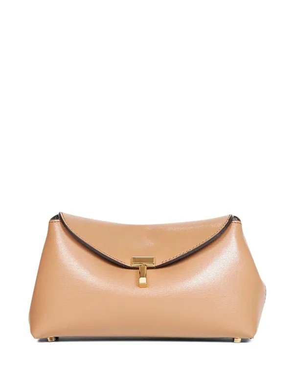 T-Lock Mini Leather Clutch made by Toteme