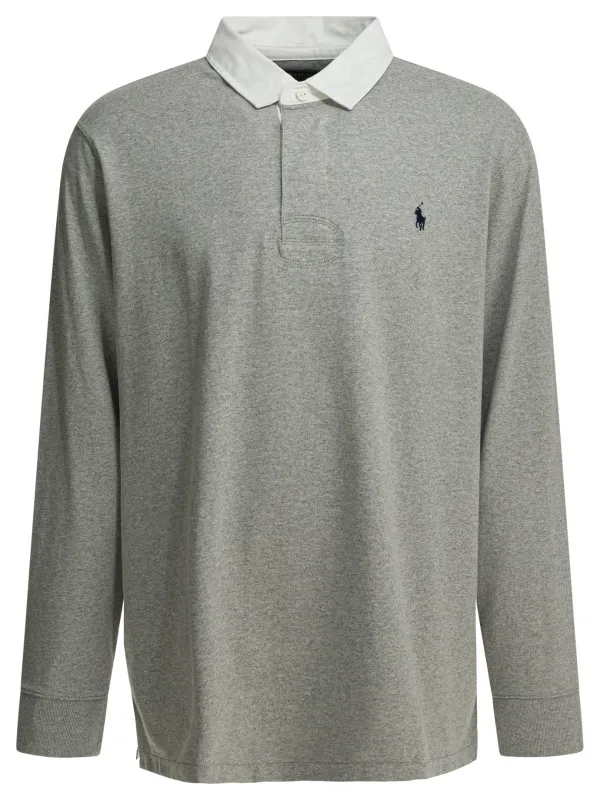 Polo Shirt With Buttons And Logo Polo Shirts Grey made by Polo by Ralph Lauren