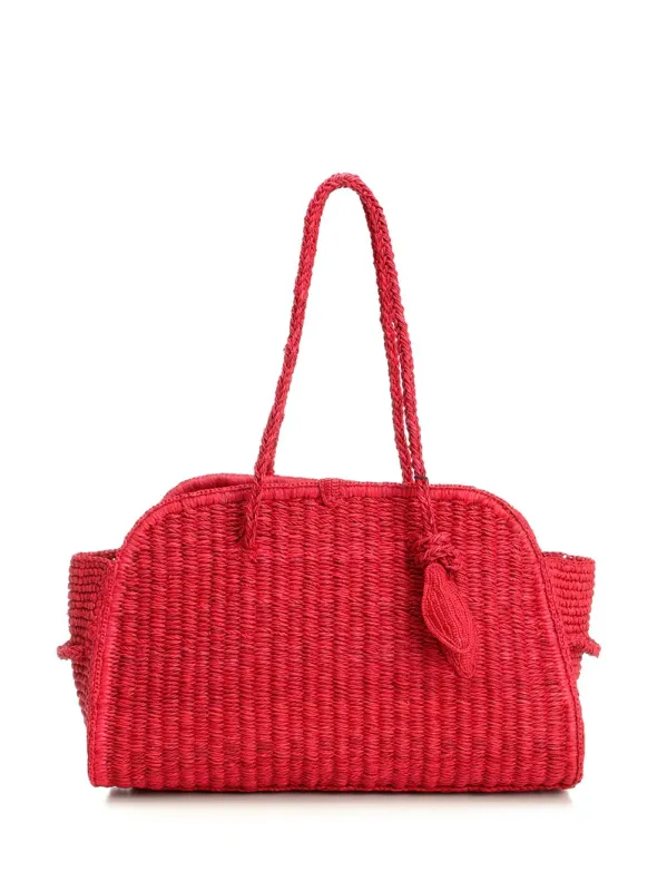 Le Turismo Raphia Shoulder Bag Shoulder Bags Red made by Jacquemus