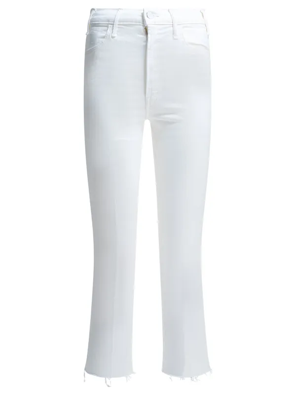 Hustler Ankle Fray Jeans White made by MOTHER