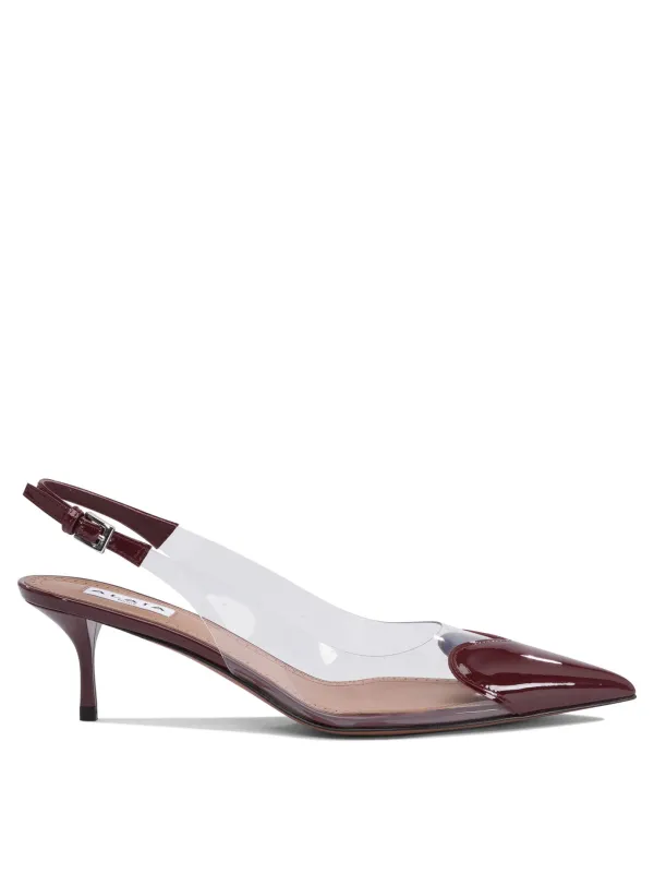 CœUr 55 Mm Heeled Shoes Bordeaux made by Alaia