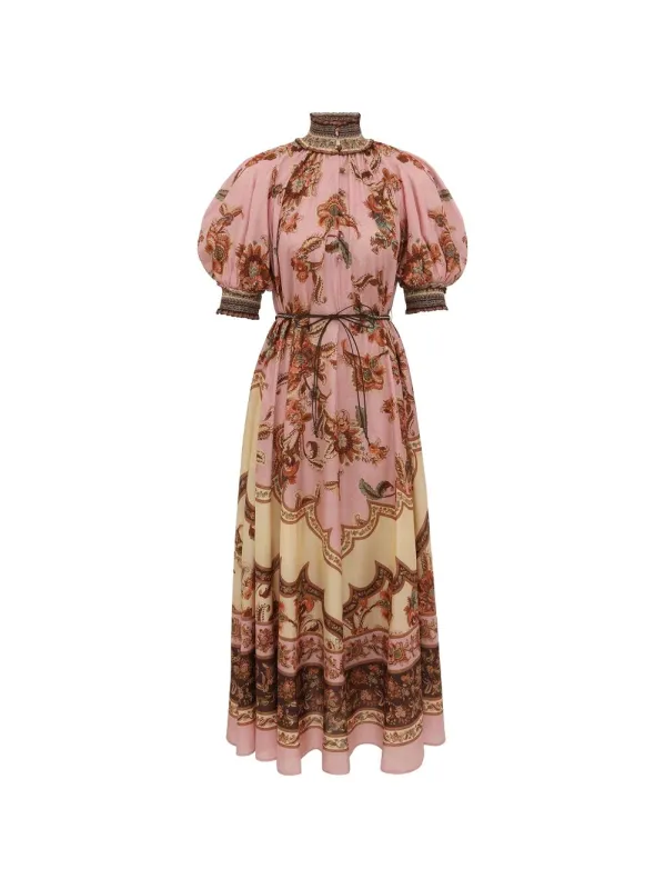 Aster Silk Long Dress made by Zimmermann