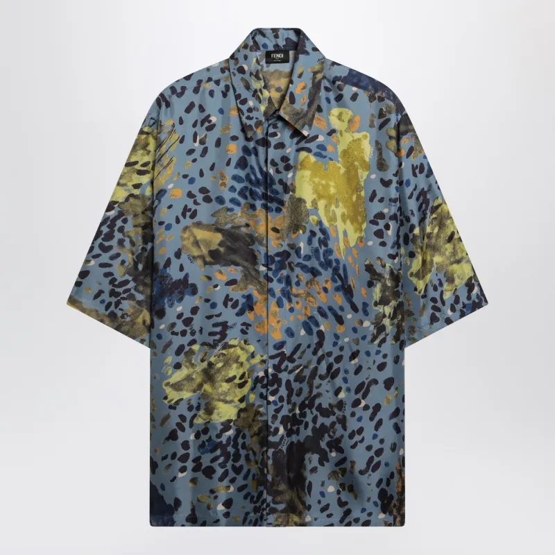 Multicolour Print Silk Shirt made by Fendi
