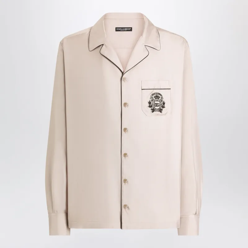 Silk Shirt With Embroidery made by Dolce & Gabanna