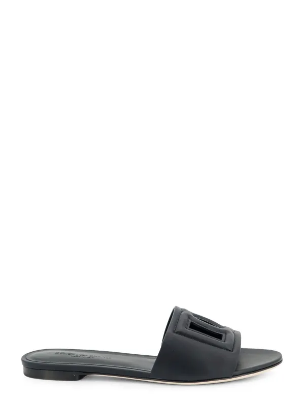 Leather Sandals With Dg Millennials Logo made by Dolce & Gabanna
