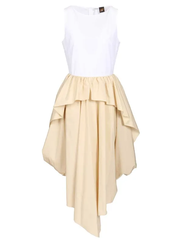 Cotton Dress Dresses White made by Loewe