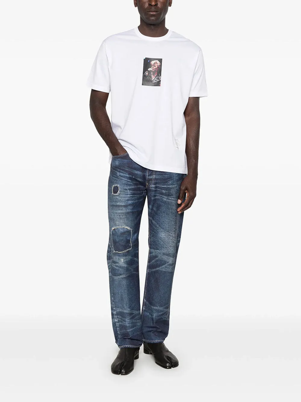 David Bowie-Print Cotton T-Shirt sold by Wanan Luxury product image thumbnail 2