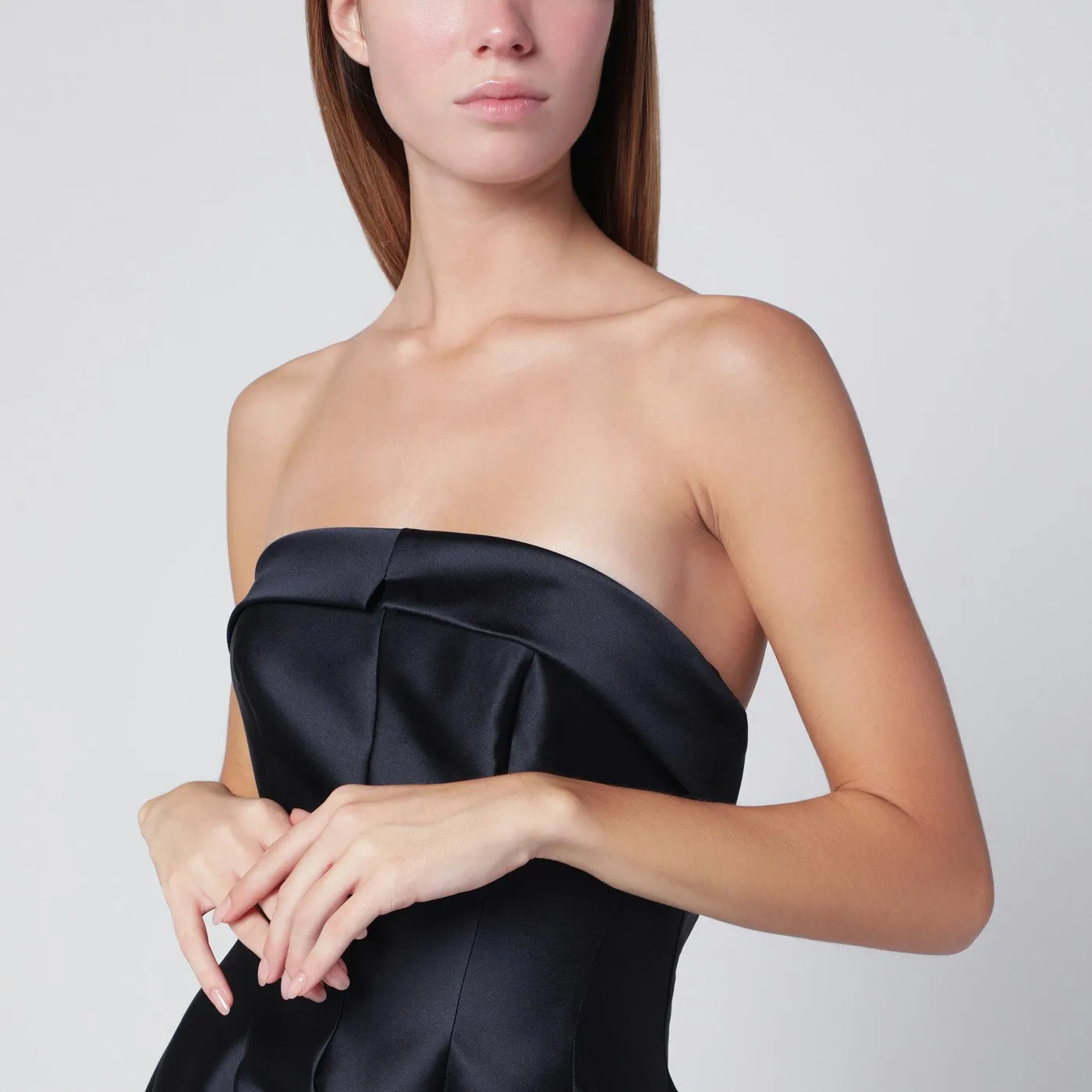 Blue Evening Dress In Silk-Blend Mikado sold by Wanan Luxury product image thumbnail 2