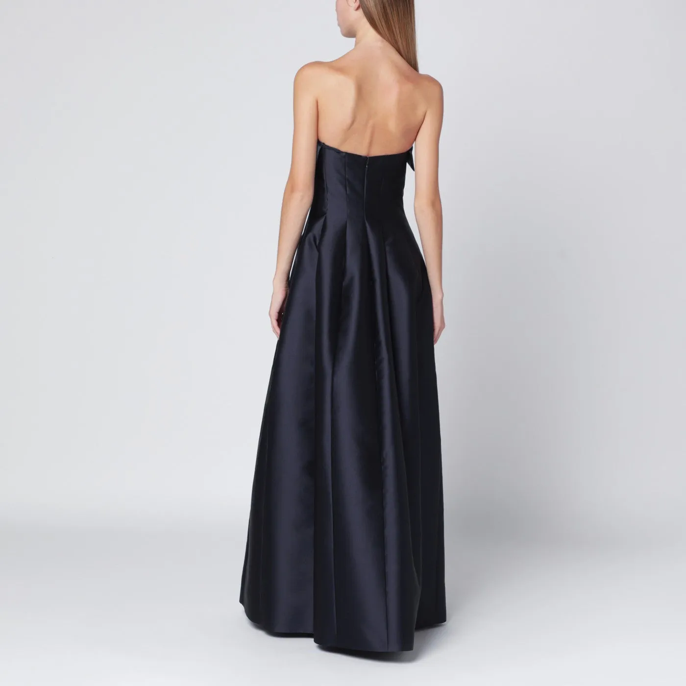 Blue Evening Dress In Silk-Blend Mikado sold by Wanan Luxury product image thumbnail 3