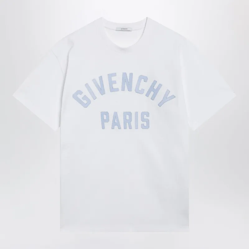 White T-Shirt With Logo Embroidery made by Givenchy