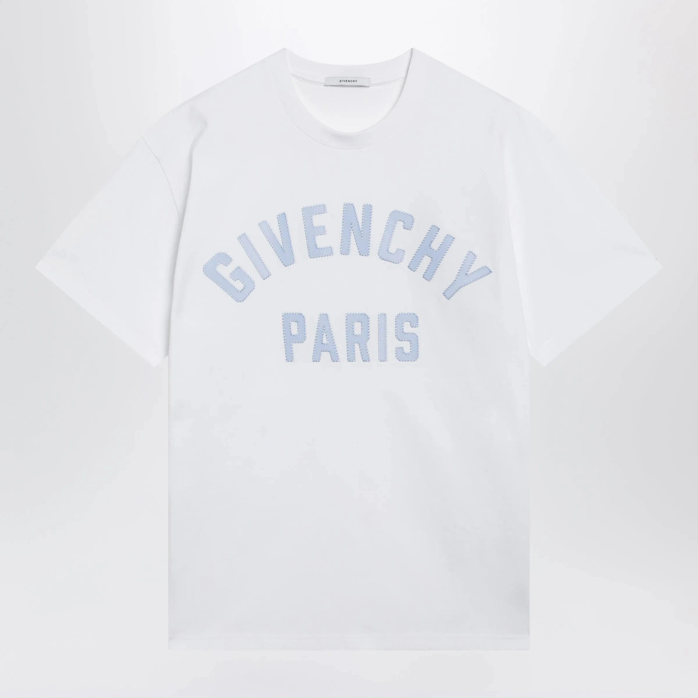 White T-Shirt With Logo Embroidery sold by Wanan Luxury