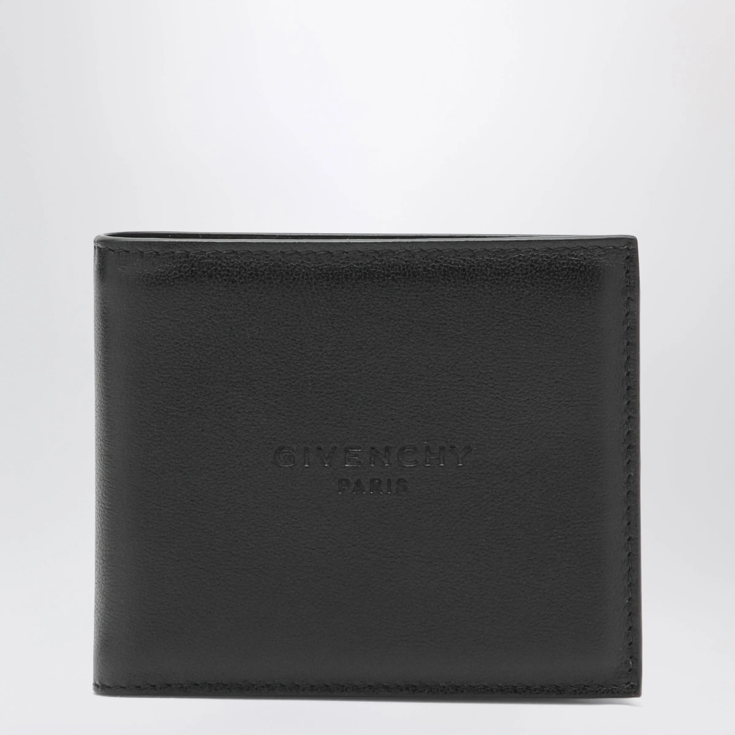 Embossed-Logo Calf Leather Wallet In Black sold by Wanan Luxury
