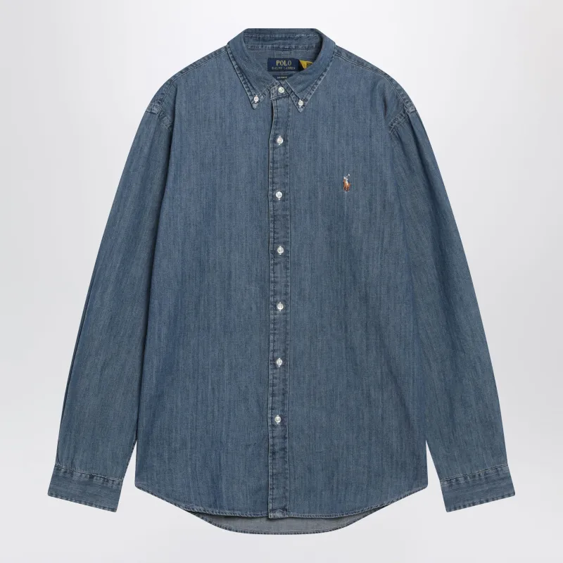 Blue Denim Custom-Fit Shirt made by Polo by Ralph Lauren