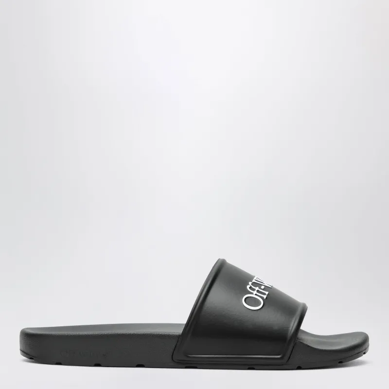 Black Bookish Sliders With Logo made by Off-White