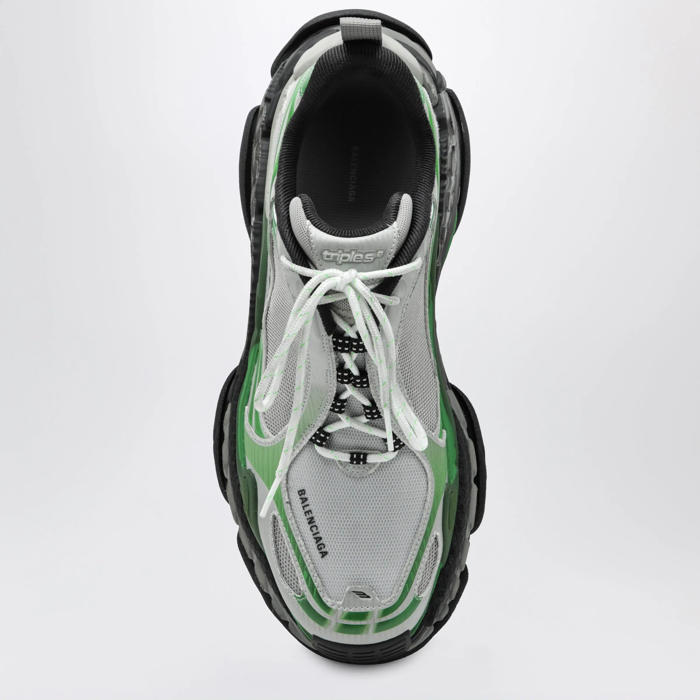 Triple S.2 Sneakers In Grey/Green Polyurethane sold by Wanan Luxury product image thumbnail 3