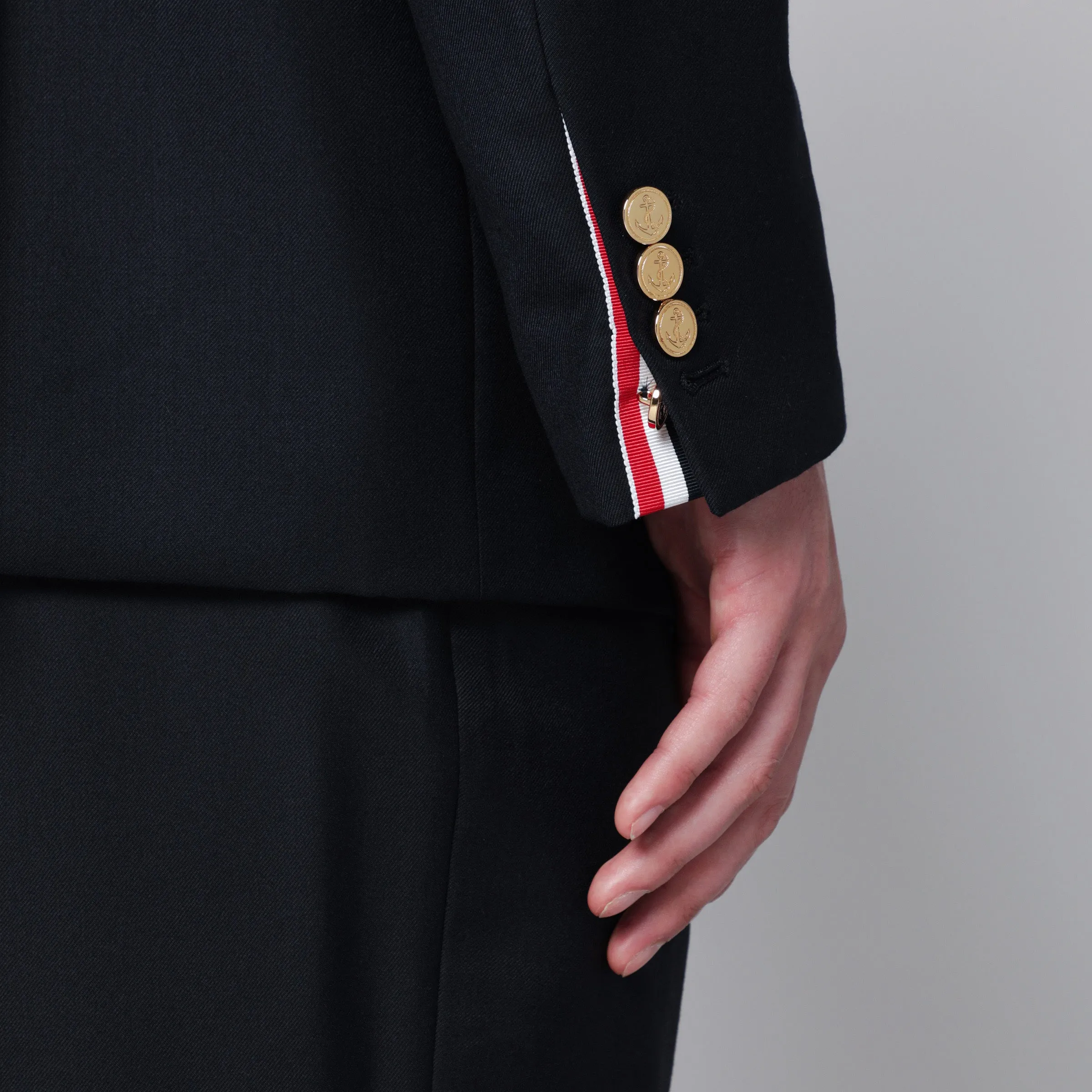 Single-Breasted Navy Blue Wool Jacket sold by Wanan Luxury product image thumbnail 2